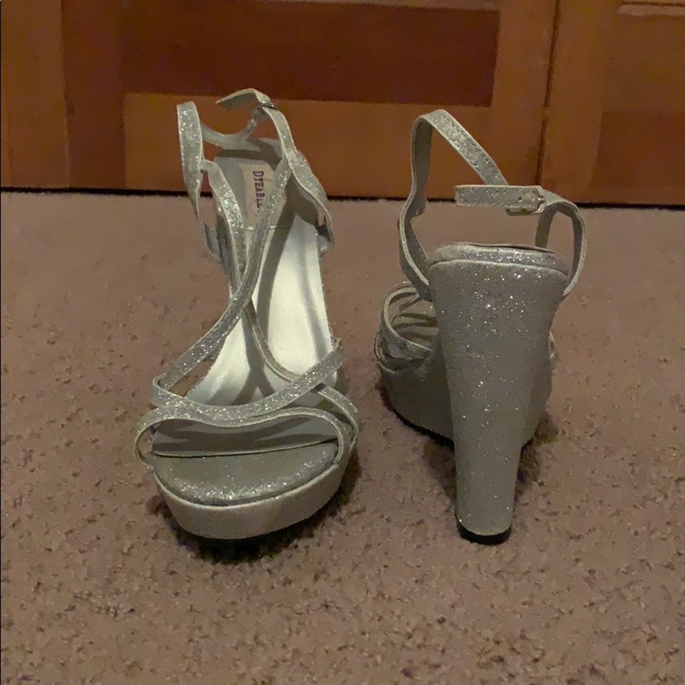 Sparkly wedge heels
